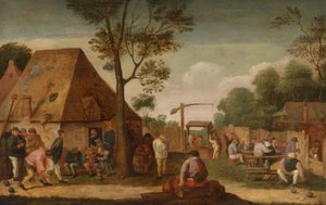 Rural Pleasures Outdoors by Circle of Adriaen Brouwer
